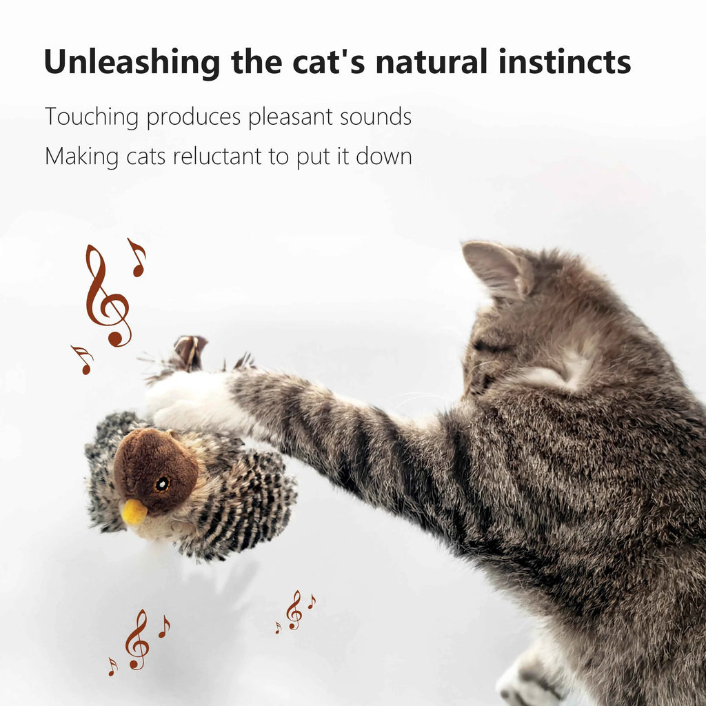Interactive Chirping Bird Toy - Luxe Whiskers