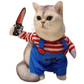 Funny Cat Clothes Halloween Cosplay Costumes For Small Medium Dog Cats Creative Pet Party Kitten Jumpsuits Soft Warm Cat Coat