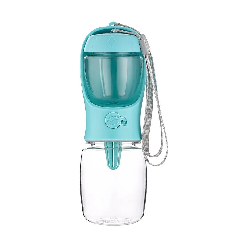 Travel Pet Water Bottle With Food Dispenser - Luxe Whiskers