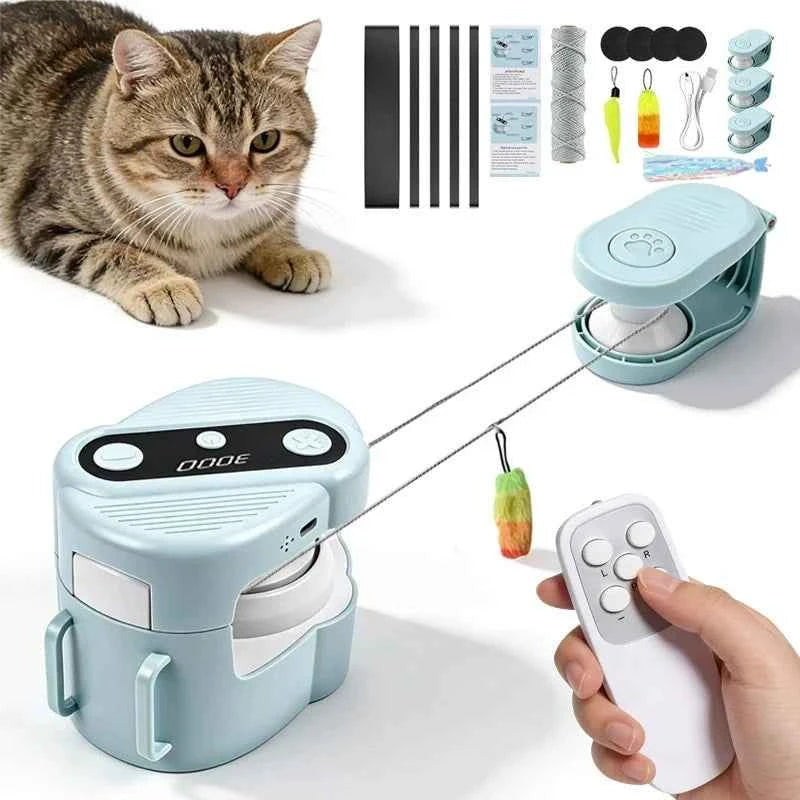 Cat Supplies Pet Running Interactive Indoor Cat Toy  Automatic/Remote DIY Speed  Adjustable  Exercise for Cats Cat accessories - Luxe Whiskers