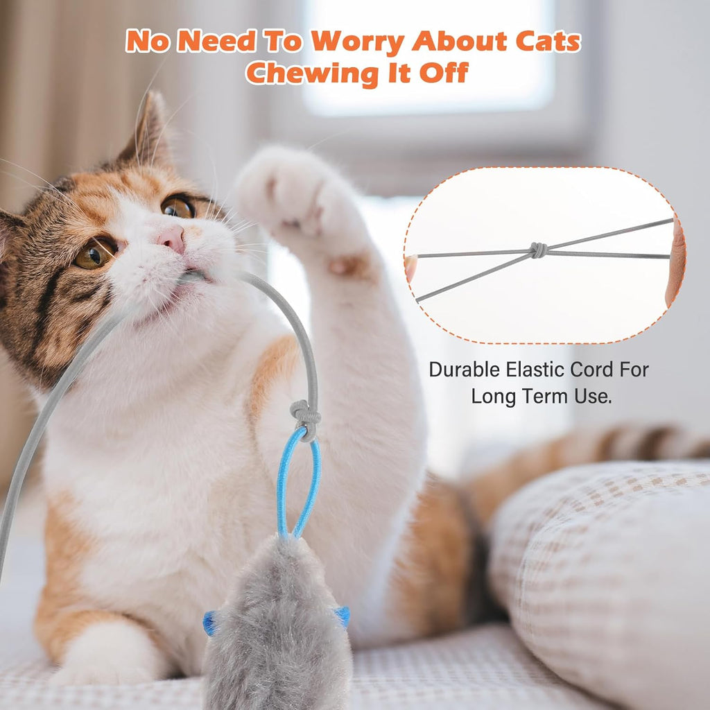 Rechargeable Electric Cat Teaser with Remote: Interactive 2-Mode Door Clip Toy for Australian Cats’ Exercise & Fun (Blue) Luxe Whiskers