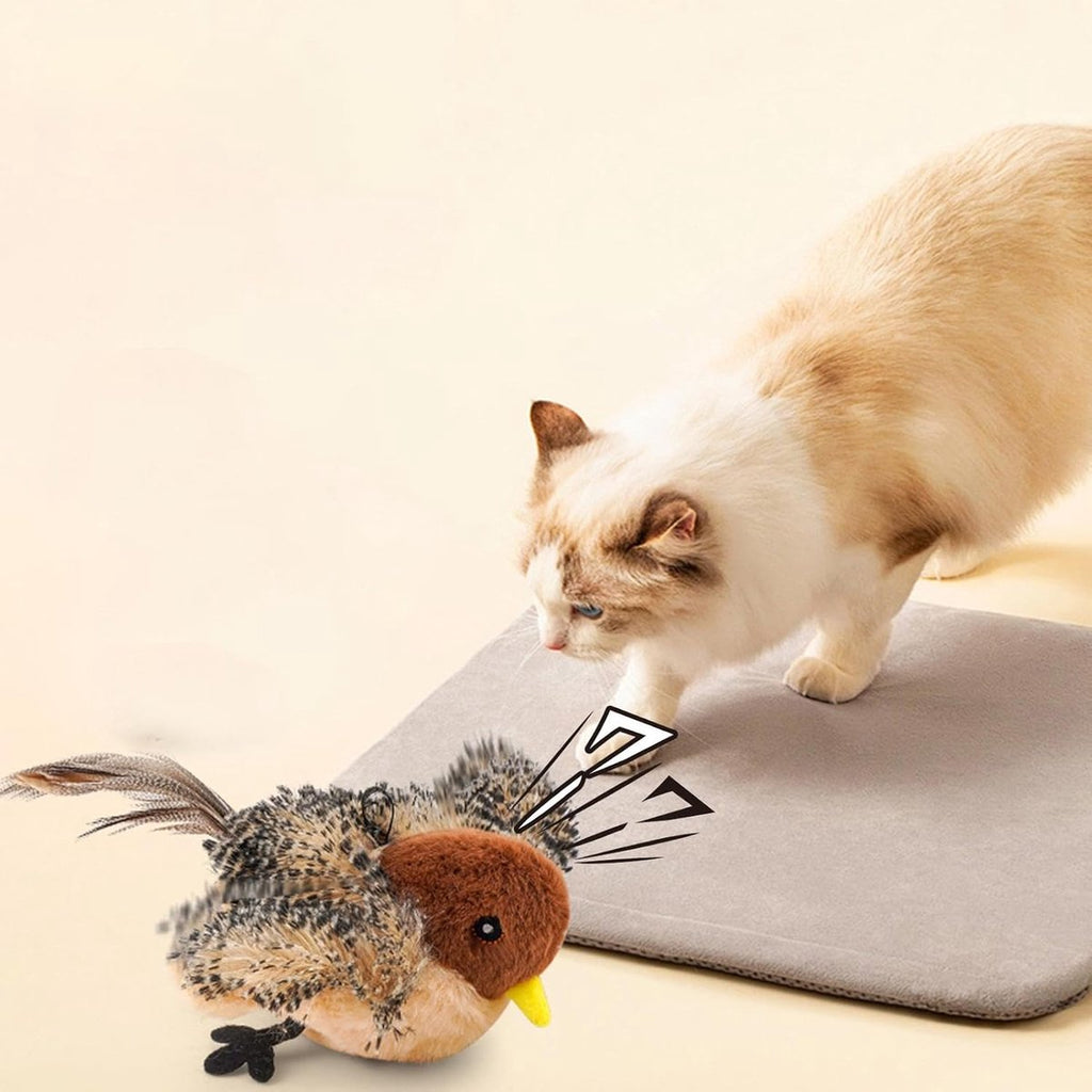 Cat Toys - Cat Toys with Catnip - Flappy Bird Cat Toy for Indoor Cats - Rechargeable - Electric Cat Toys - With Sound - Plush Sports Toy for Kittens - Pic Luxe Whiskers