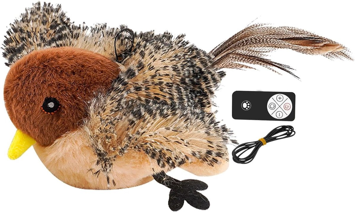 Cat Toys - Cat Toys with Catnip - Flappy Bird Cat Toy for Indoor Cats - Rechargeable - Electric Cat Toys - With Sound - Plush Sports Toy for Kittens - Pic Luxe Whiskers