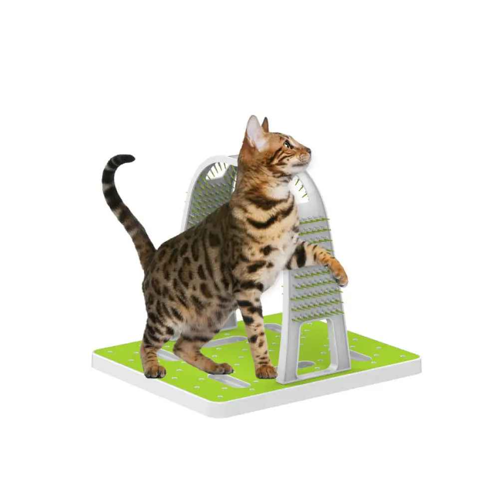 Cat Grooming Arch - Intercative Self Groom Play Brush - Luxe Whiskers
