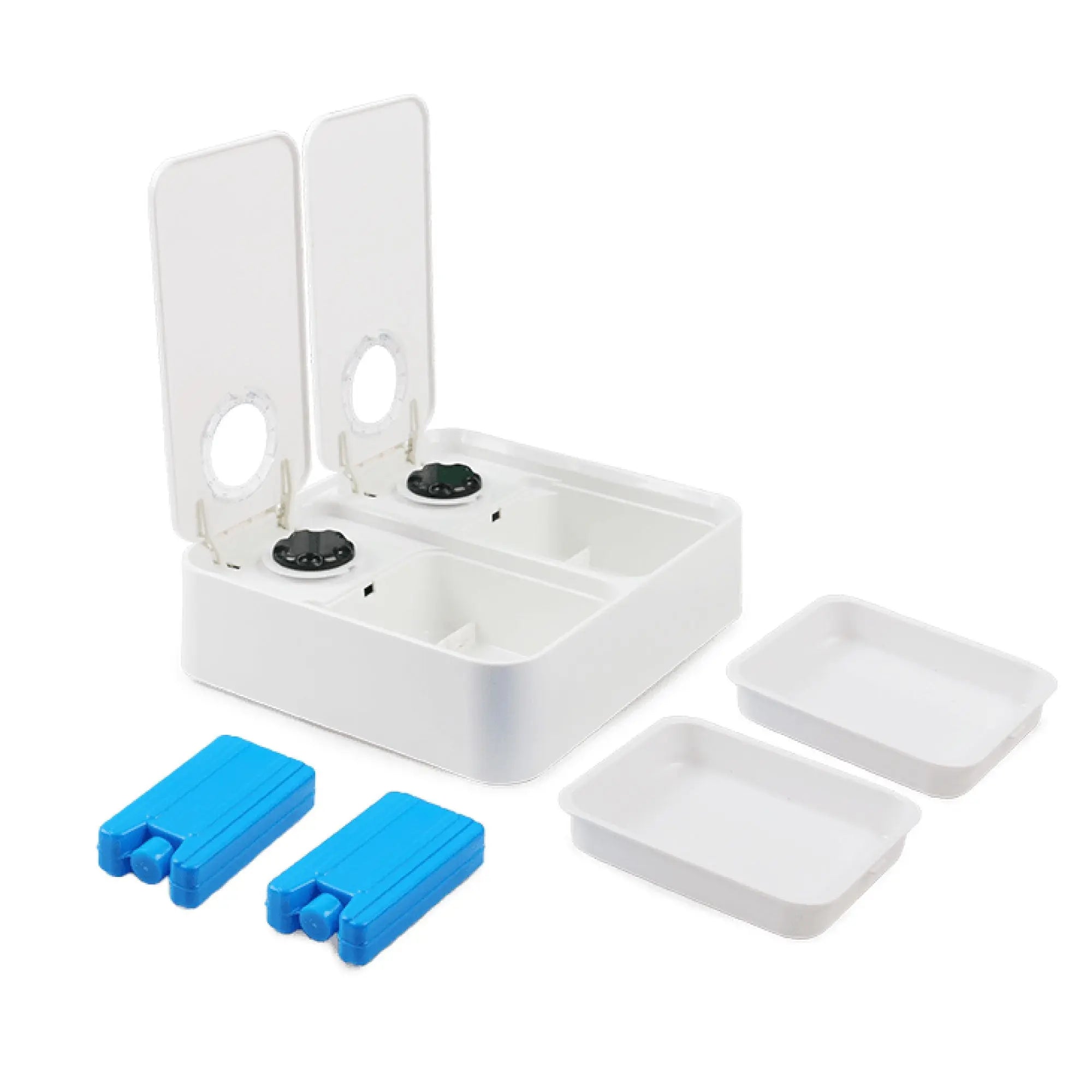 All For Paws Double Automatic Cat Feeder - Luxe Whiskers