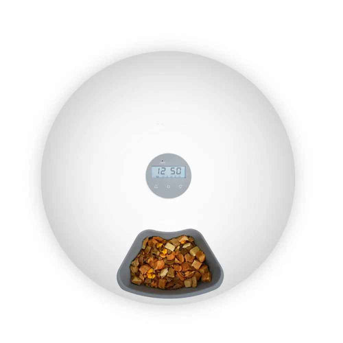 6 Meal Automatic Cat Food Feeder - White - Luxe Whiskers