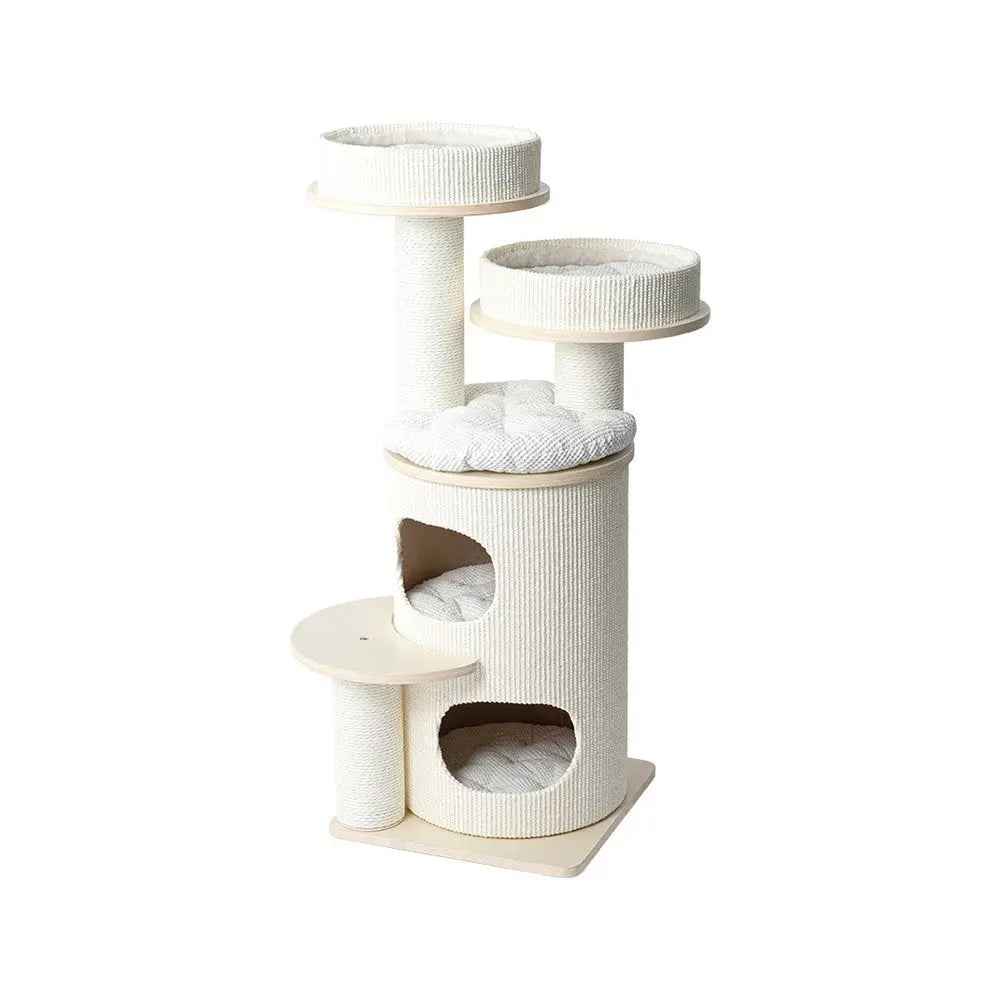 HONEYPOTCAT PURRING Multi-Level Sisal Barrel Cat Tower - PRO 117cm - Luxe Whiskers