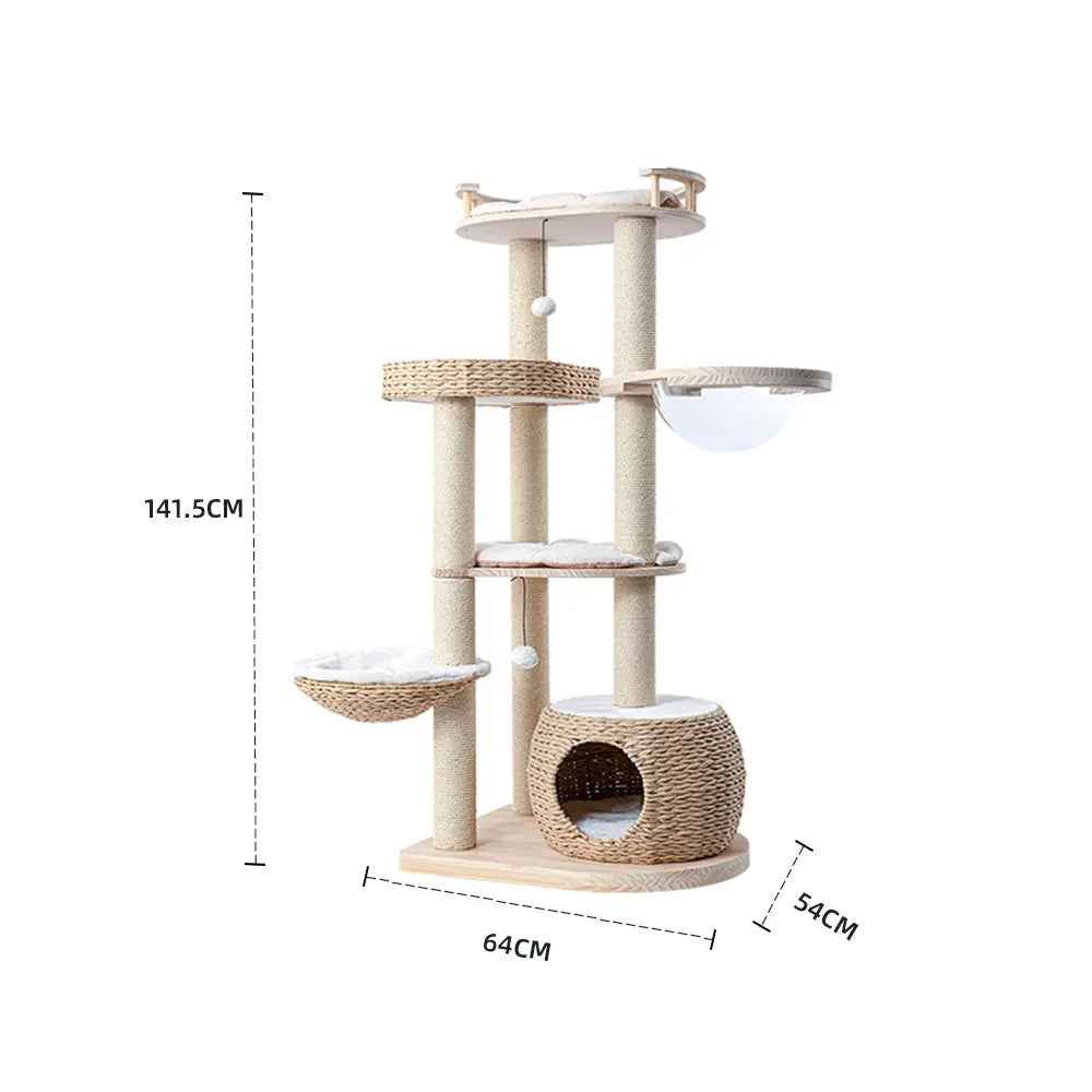 HONEYPOTCAT Cosy Woven Cat Perch - 141.5 cm - Luxe Whiskers