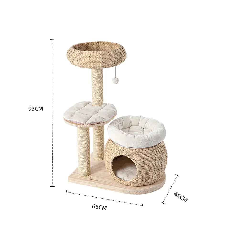 HONEYPOTCAT Plush Woven Cat Retreat - 93cm - Luxe Whiskers