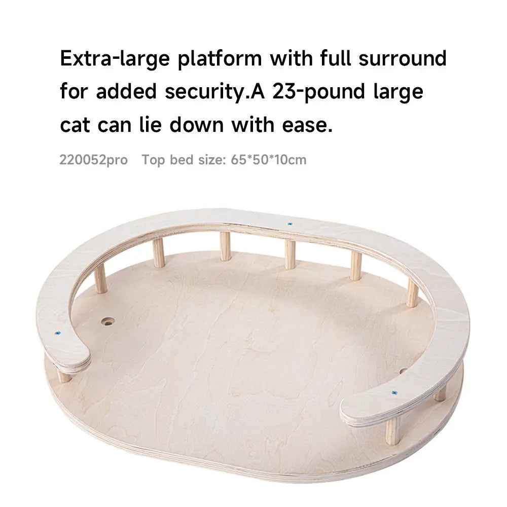 HONEYPOTCAT Majestic Reinforced Multi-Level Cat Tree With Hammock - 168cm - Luxe Whiskers