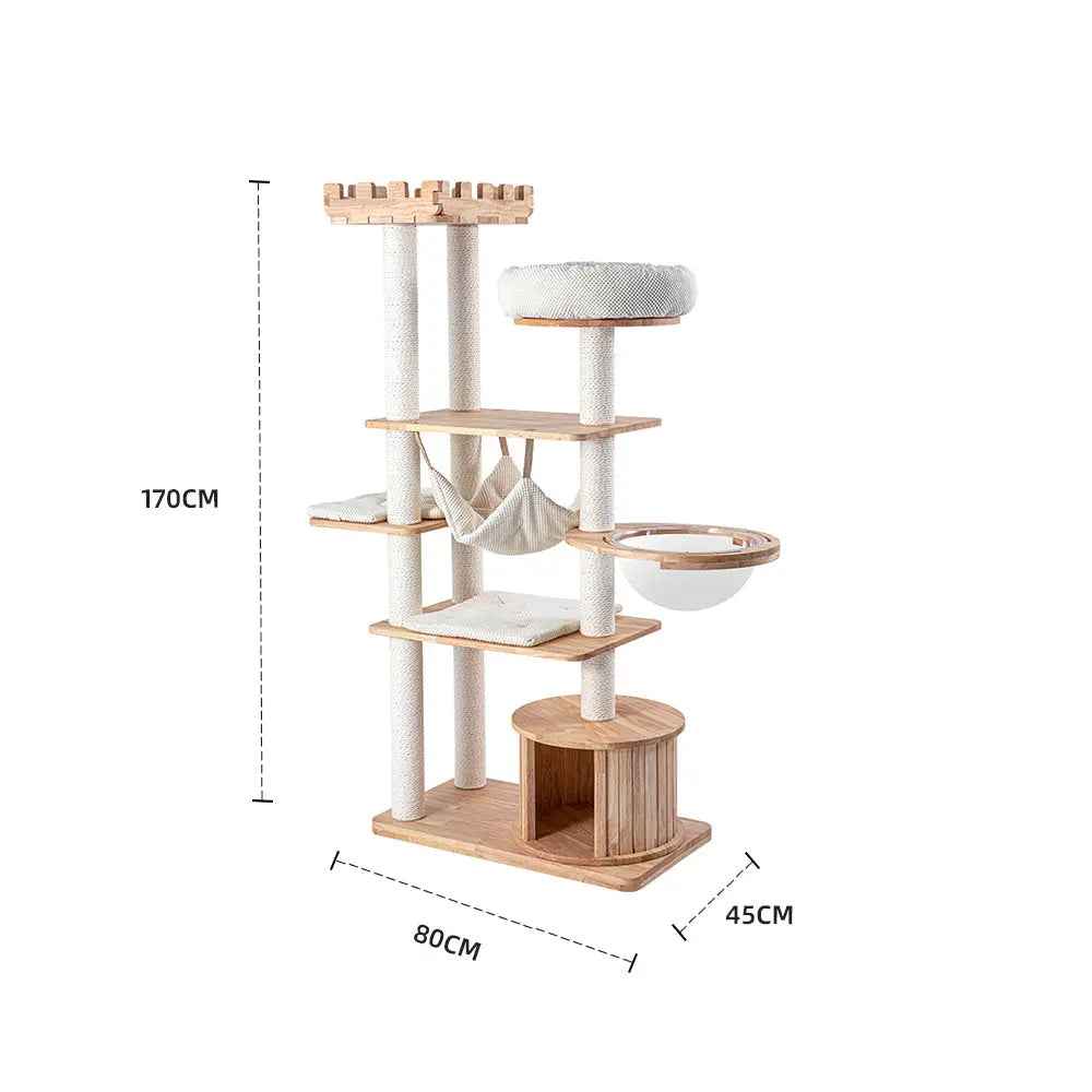 HONEYPOTCAT Grand Elegance Cat Castle with Space Capsule - 170cm - Luxe Whiskers