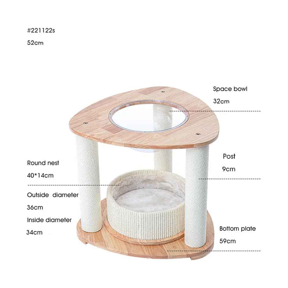 HONEYPOTCAT Space Pod Cat Tower - 52cm - Luxe Whiskers