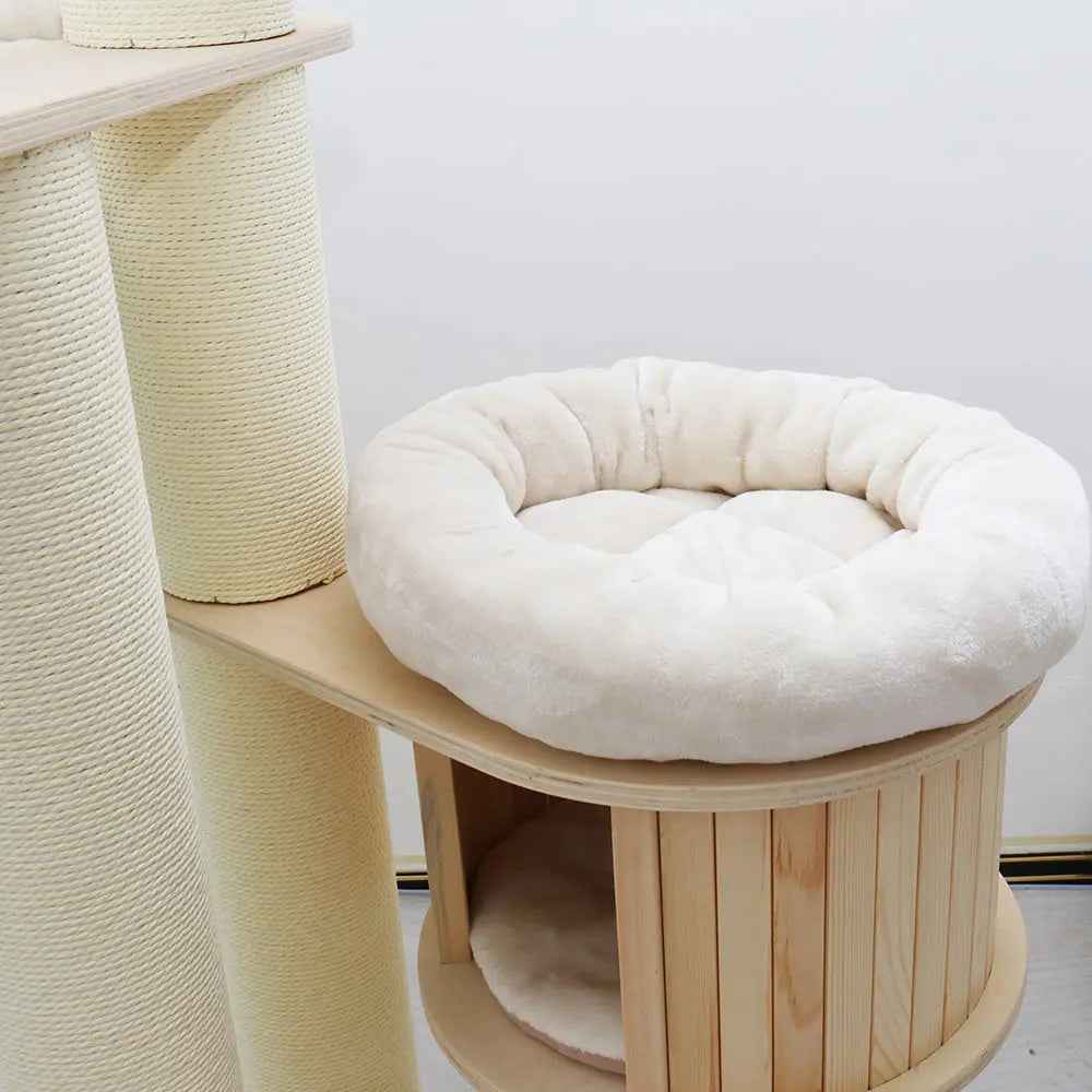 CATIO VINTAGE Solid Wood Cat Tree - 166cm - Luxe Whiskers