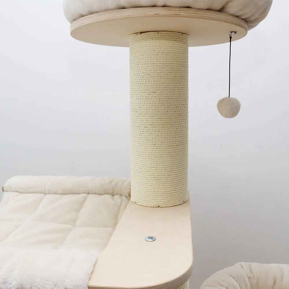 CATIO VINTAGE Solid Wood Cat Tree - 166cm - Luxe Whiskers