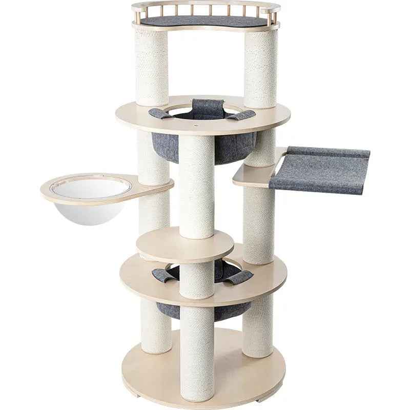 HONEYPOTCAT Harmony Wood Cat Tower - 168cm - Luxe Whiskers