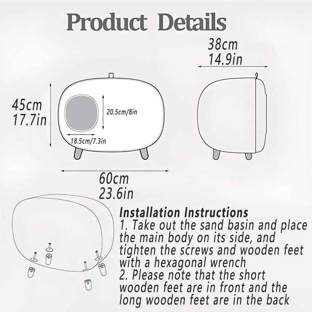 Modern Semi-closed Cat Litter Box - Green - Luxe Whiskers