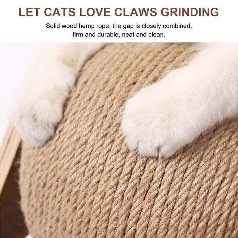 Wooden Ball Scratch Post for Cats - Luxe Whiskers