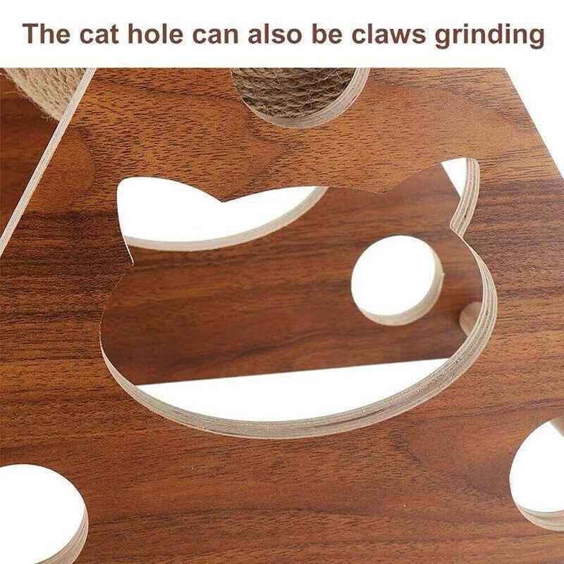 Wooden Ball Scratch Post for Cats - Luxe Whiskers