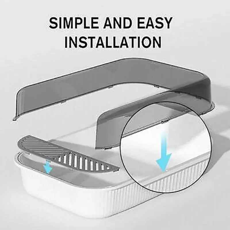 Splash Guard Litter Tray - Luxe Whiskers