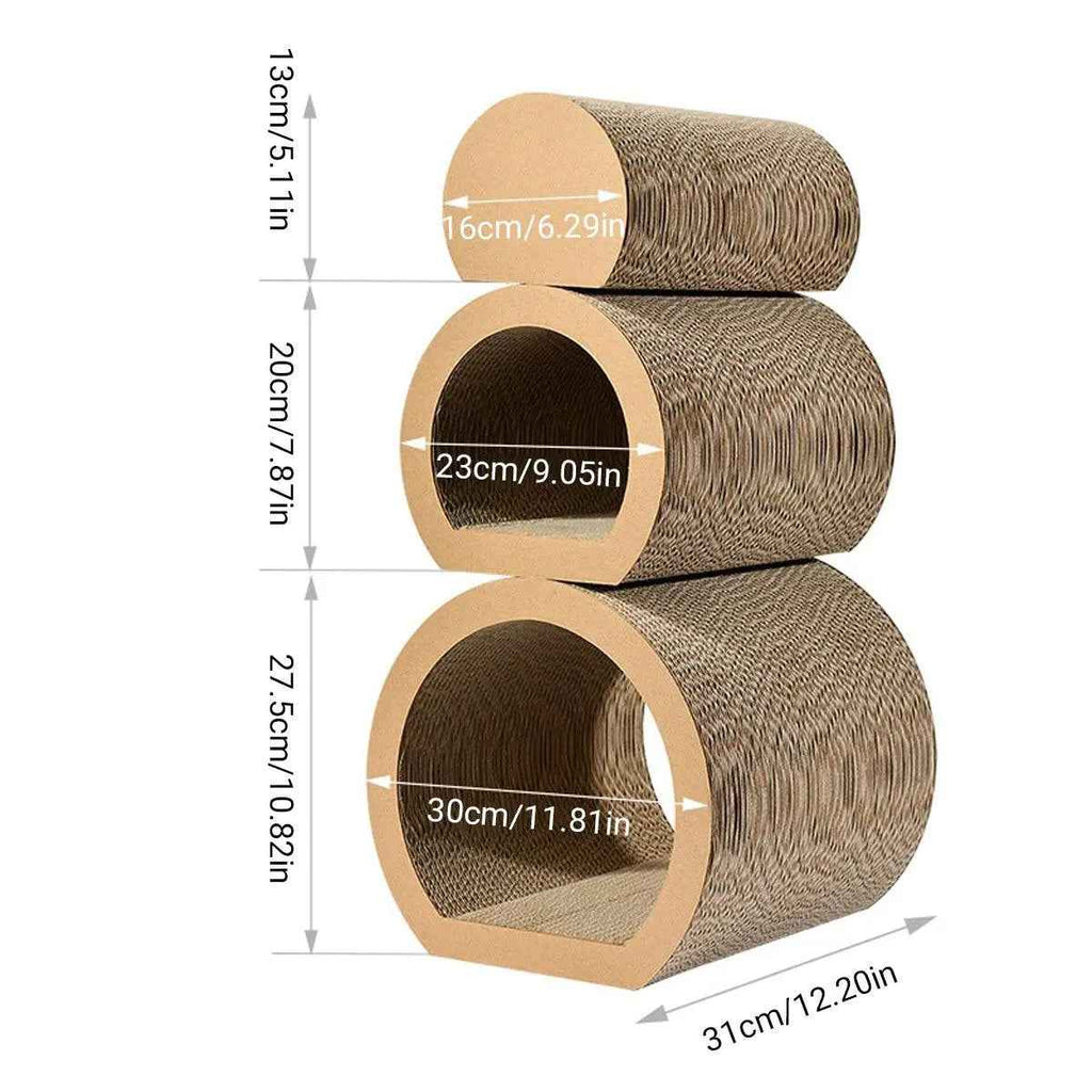 3pcs Cat Scratching Tunnel - Luxe Whiskers