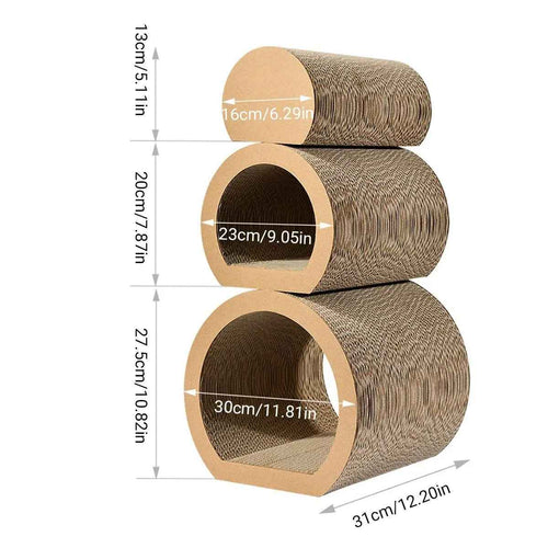 3pcs Cat Scratching Tunnel - Luxe Whiskers