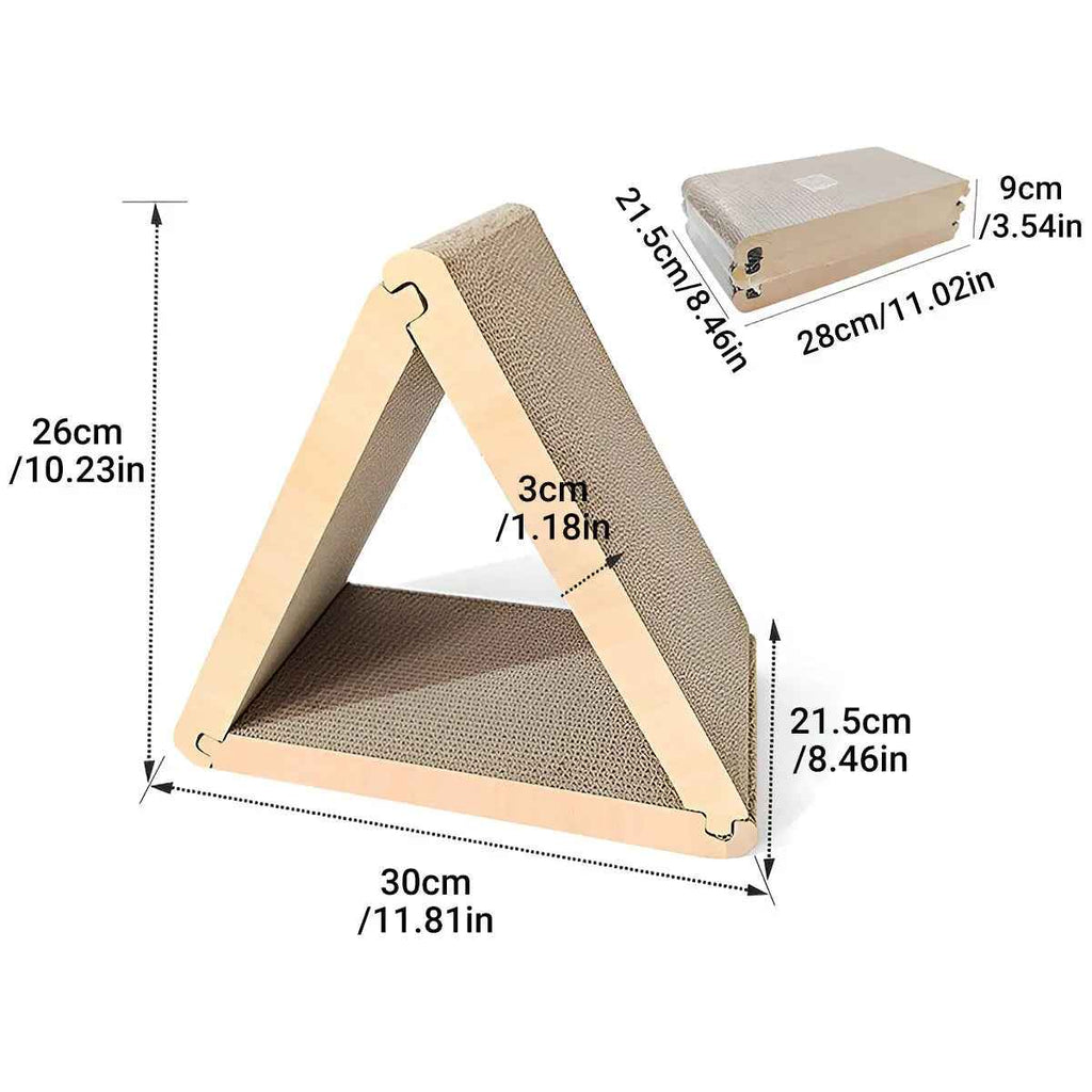 Triangular Cat Scratching Board - Luxe Whiskers