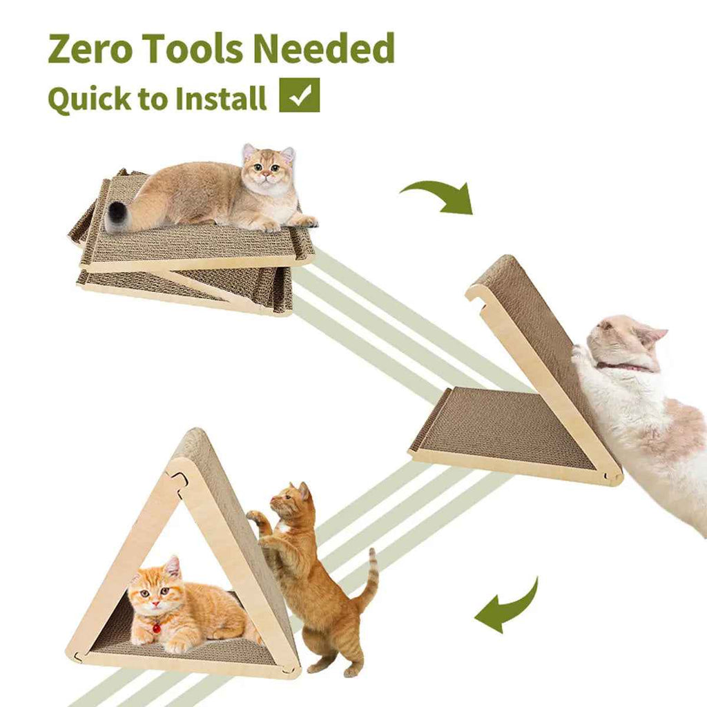 Triangular Cat Scratching Board - Luxe Whiskers