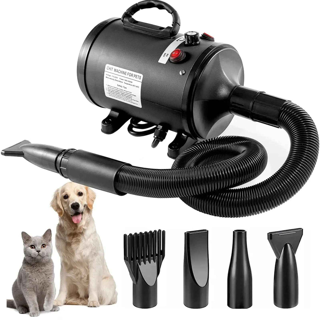 Pet Hair Dryer - Black - Luxe Whiskers