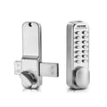 Mechanical Keyless Entry Door Lock, 14 Key Mechanical Door Lock, Mechanical Keypad Door Lock with Adjustable Thumb Knob, Single-Side Zinc Alloy Waterproof Keyless Gate Lock, for Home Office Luxe Whiskers